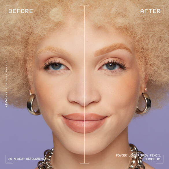 Powder soft brow pencil with vegan thickening bamboo microfibers