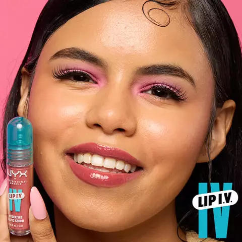 NYX Professional Makeup Lip IV Hydrating Gloss Stain: Vitamin-infused gloss serum that stains in 20 wet-shine shades.
