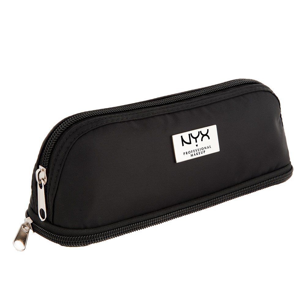 Black Small Double Zipper Makeup Bag
