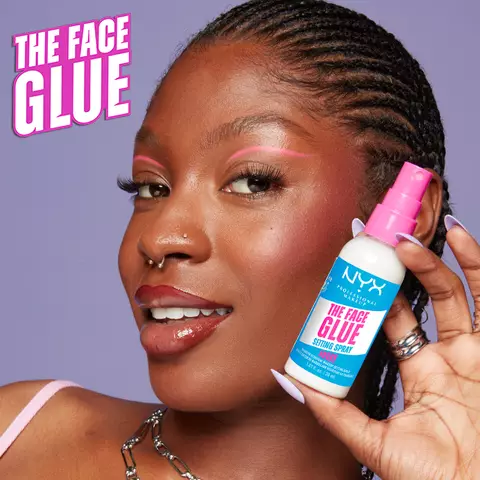 NYX Professional Makeup The Face Glue Setting Spray: Grips makeup and hydrates skin for up to 24 hours.