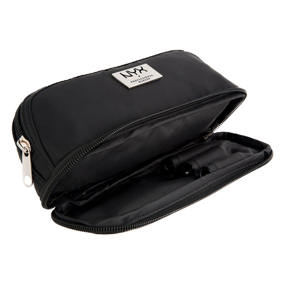 Black Small Double Zipper Makeup Bag